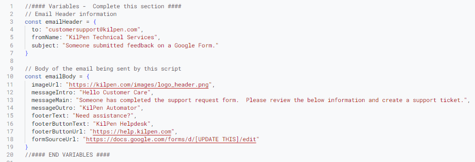 Google Form - Response Emailer